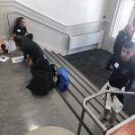 Students select their robot destination points